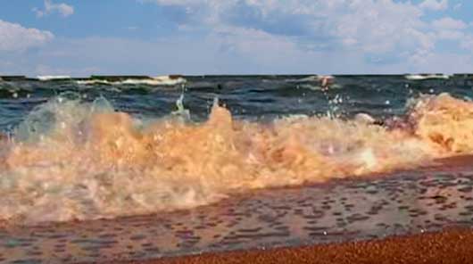 Прибой на Азове, Геническ море в геническе.