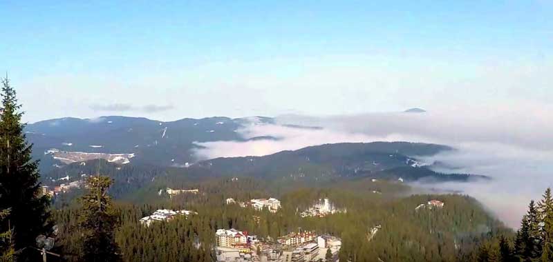 Пампорово с высоты, зима. Болгария. Зимнее Пампорово, Болгария.